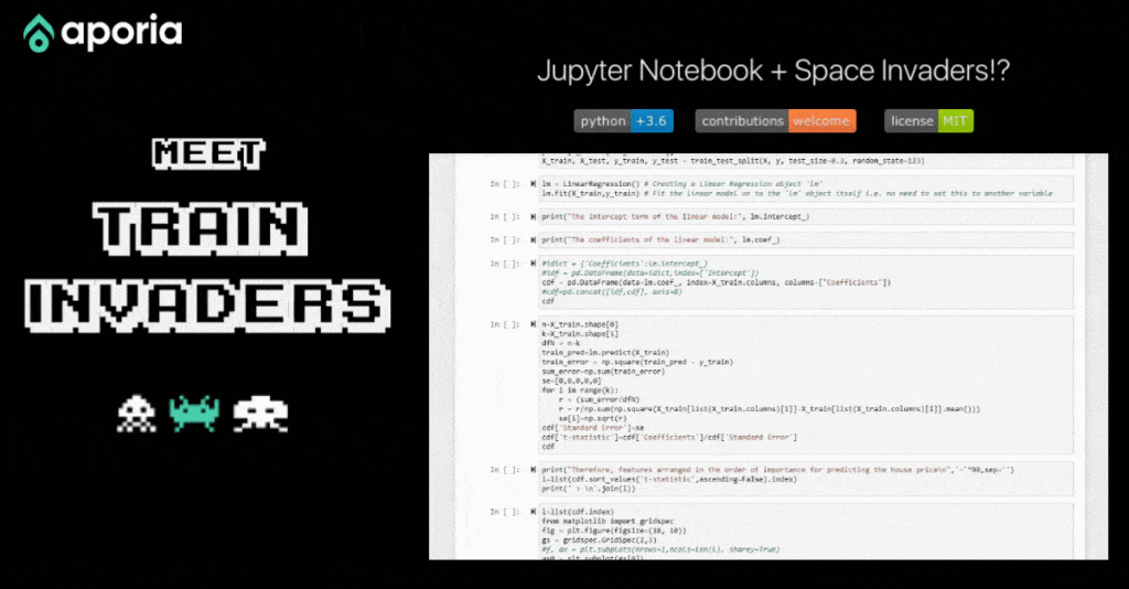 Train Invaders - jupyter notebook space invaders game