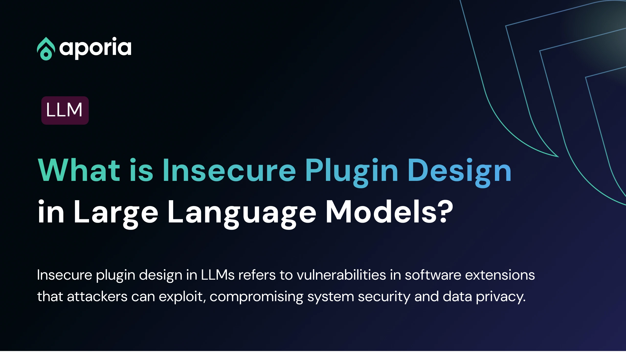 What is Insecure Plugin Design in Large Language Models