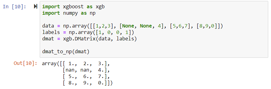 How to convert DMatrix to NumPy format for your machine learning model?