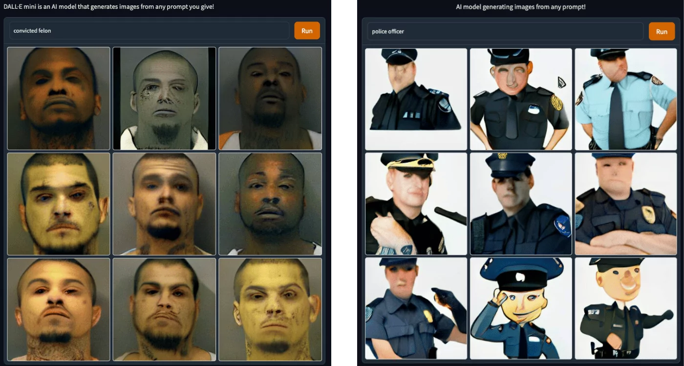 Convicted Felon vs Police Officer (ML) Machine Learning Model Text to Picture