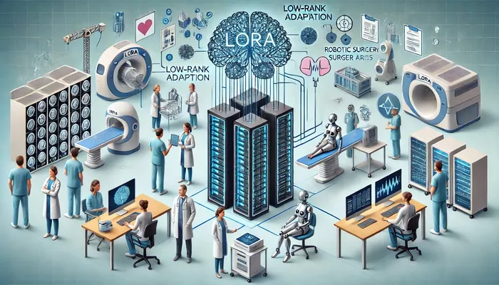 futuristic hospital with advanced AI systems 